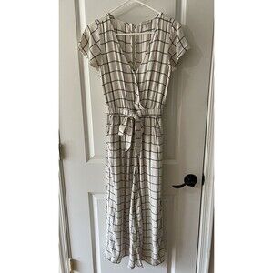 American Eagle Women's Small Jumpsuit Ivory  Gray Check